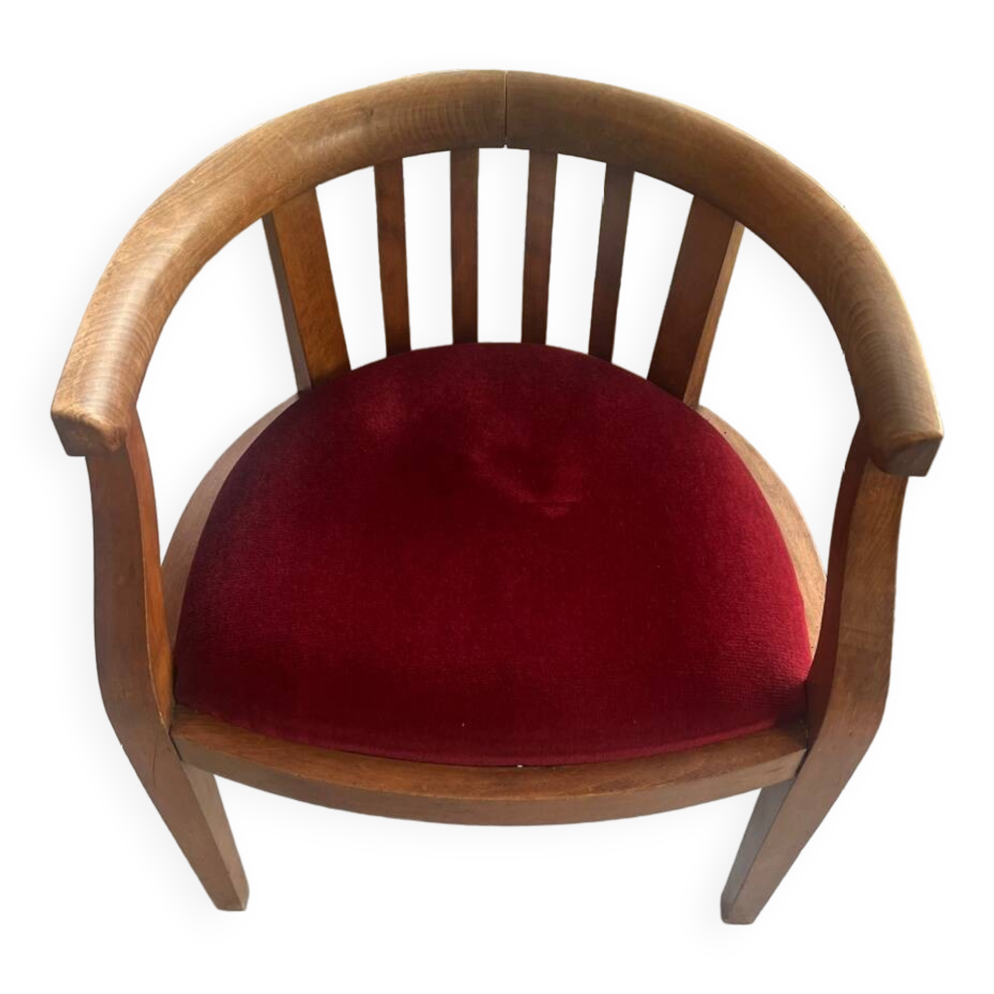 Fauteuil de bureau art déco bois courbé - 30/40’s
