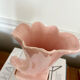 Duo of vintage iridescent ceramic vases