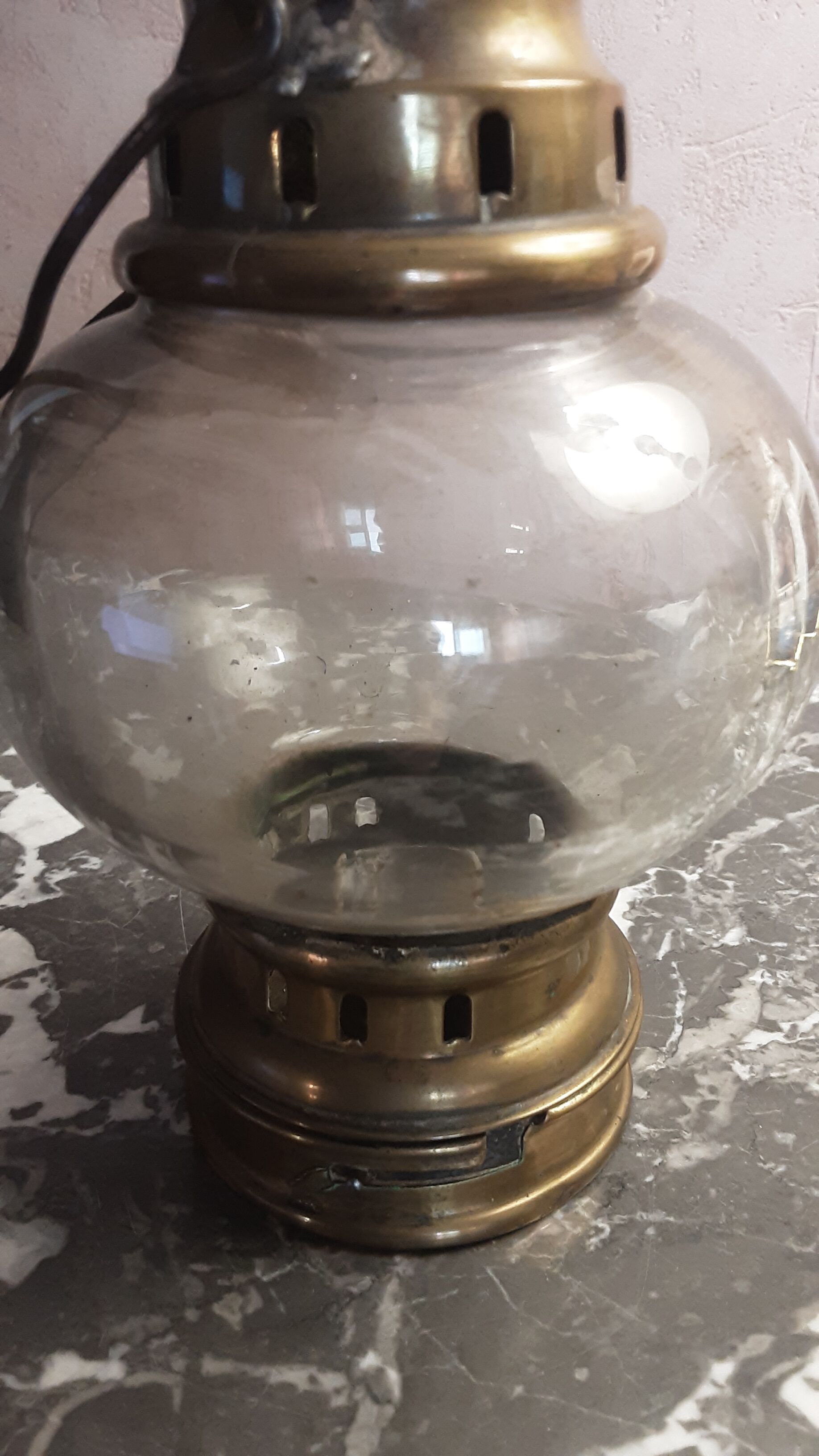 Brass storm lamp - old