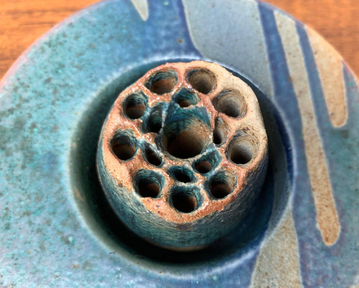 Postmodern vintage ceramic flower vase, 1980s