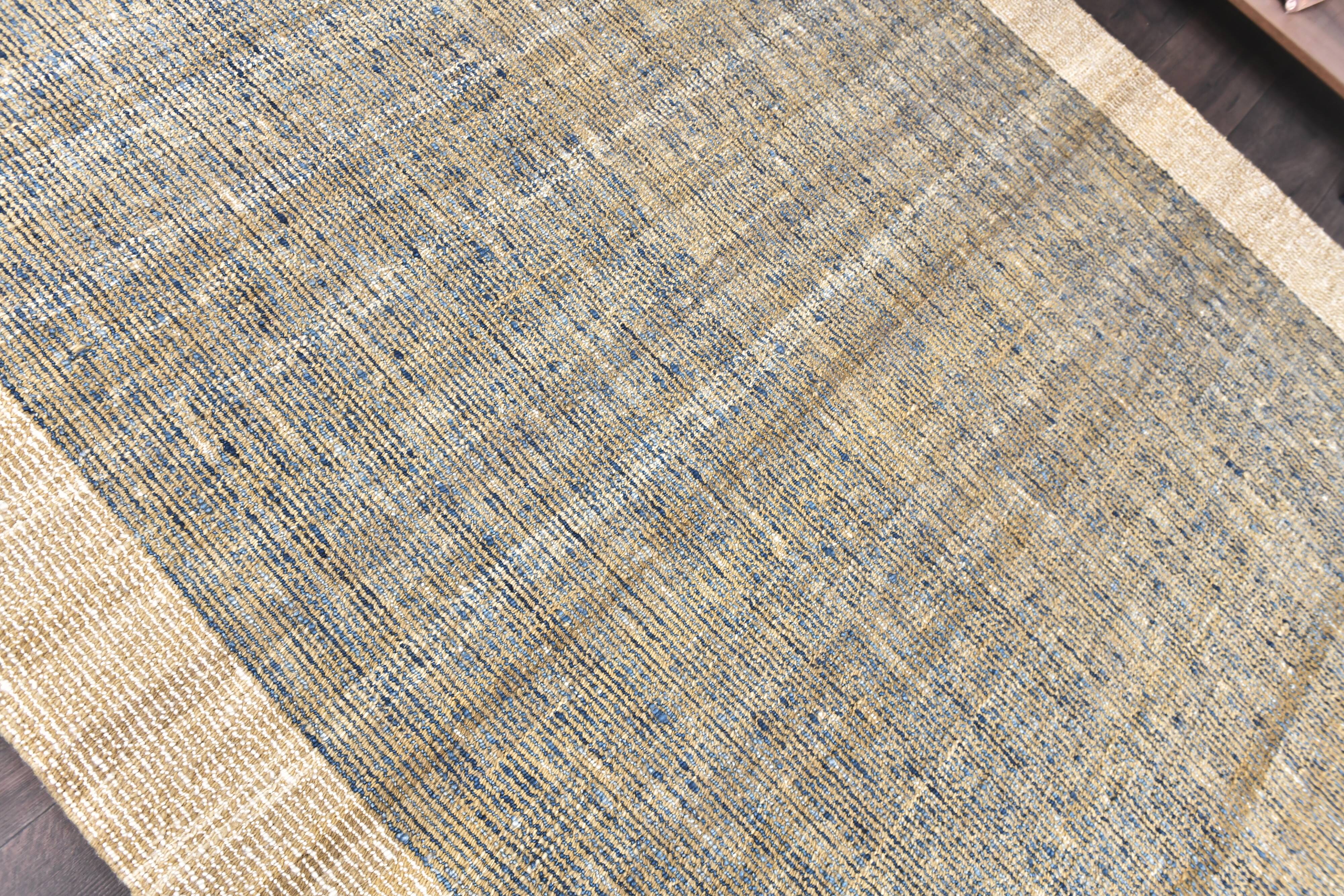 Mustard Kilim Rug- Yellow Blue Kilim Rug 190x290cm wool kilim tapi