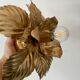 Vintage wall lamp golden leaves