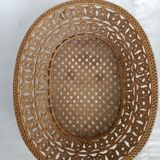 Braided wicker basket