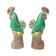 Pair of Glazed Polychrome Roosters Chinese Porcelain 34cm