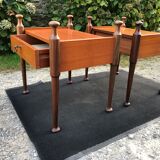 Duo of vintage Scandinavian teak bedside tables with 1 drawer.