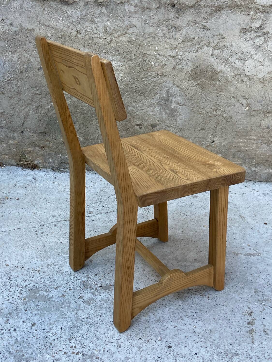 Set of solid oak chairs