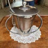Silver metal ice bucket