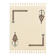 Ecru Berber rug with symbolic corner patterns.
