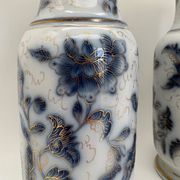 Pair of Bayeux porcelain baluster vases, 19th century