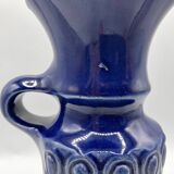 JASBA vase/pitcher/jug in blue glazed ceramic • West Germany • Circa 1960