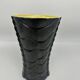 Vase des années 50 noir et jaune