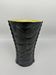 Vase des années 50 noir et jaune