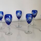 Carafe et 6 verres - verre taillé