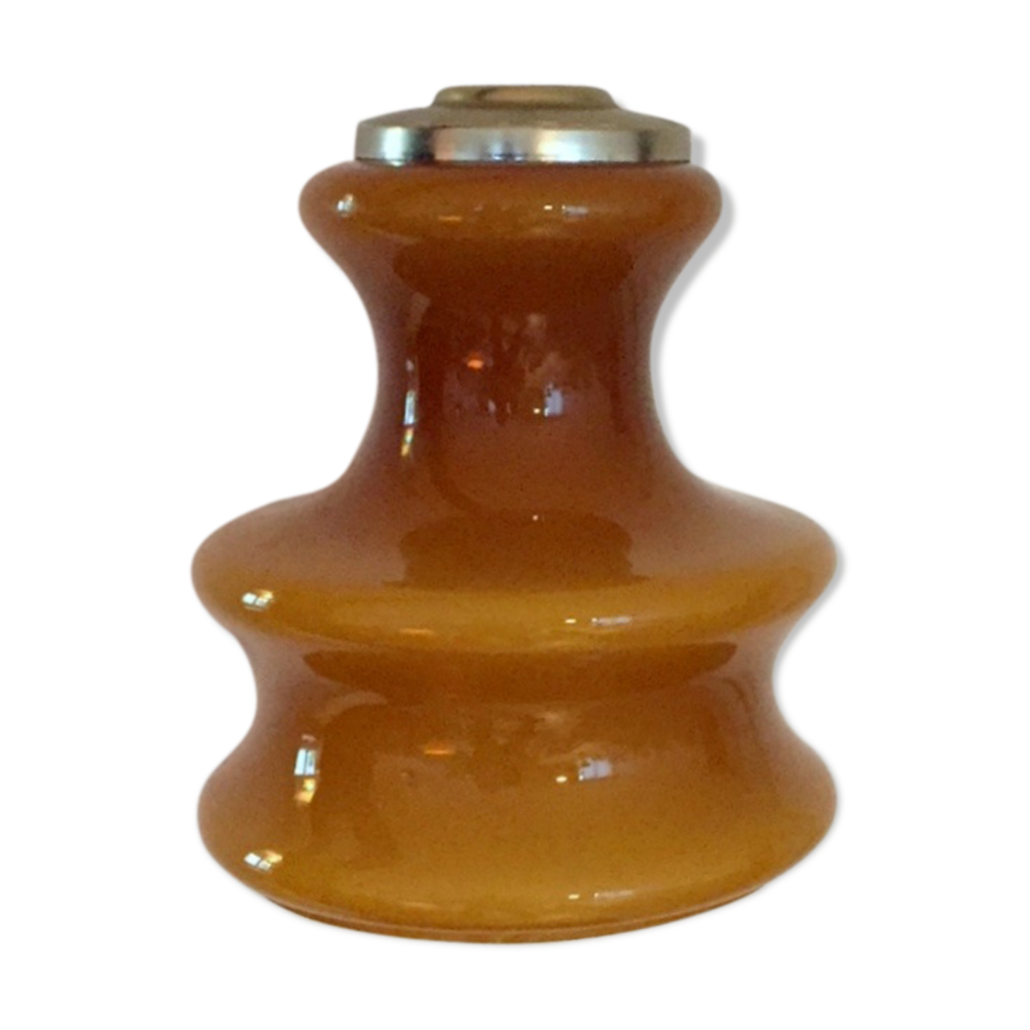 Vintage amber opaline hanging lamp 70 years