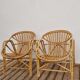 paire fauteuils rotin Coquille