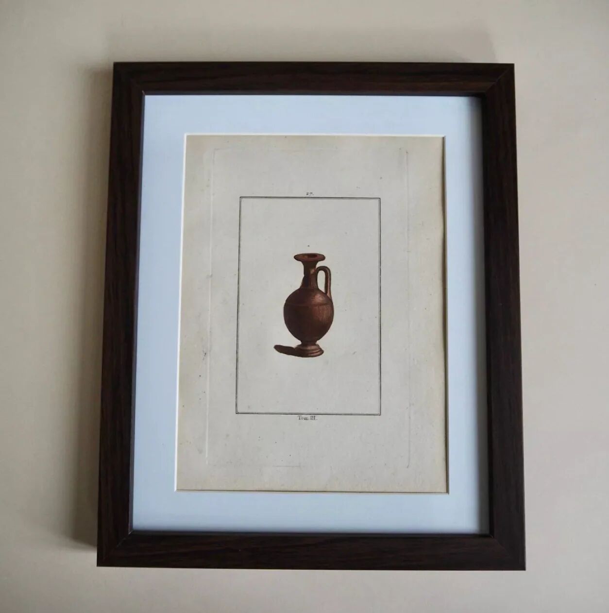 Triptyque de gravures poteries antiques anciennes