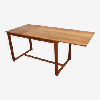 Table à manger pliante en noyer par Drevotvar, années 1980, Tchécoslovaquie