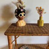 Vintage rattan shelf, console