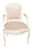 Louis XV armchair in pink velvet