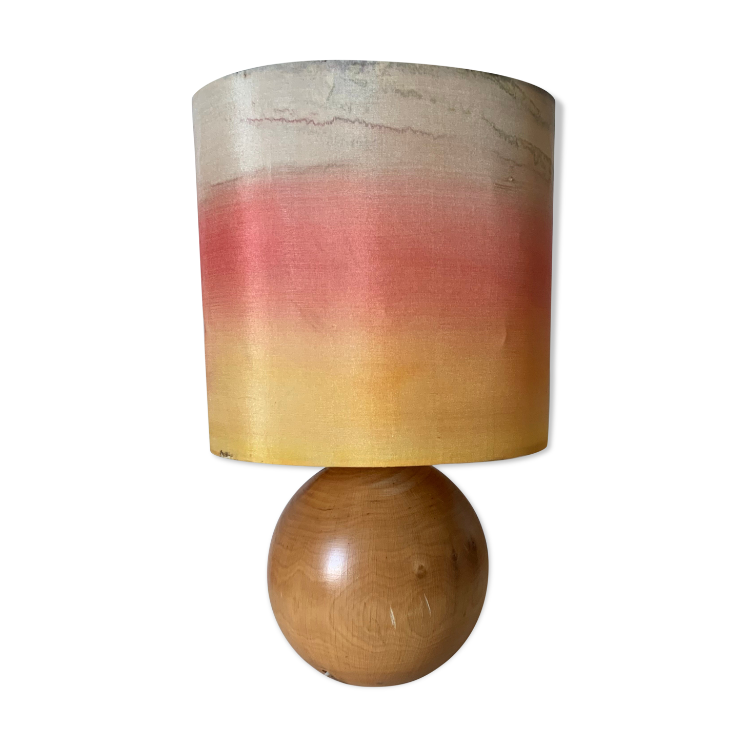 Lampe boule en bois