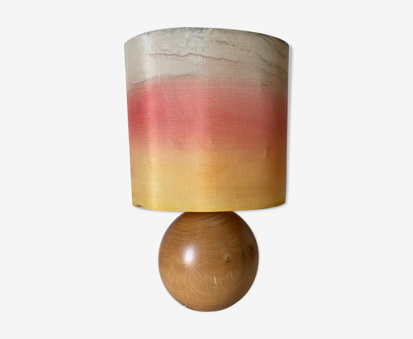 Lampe boule en bois