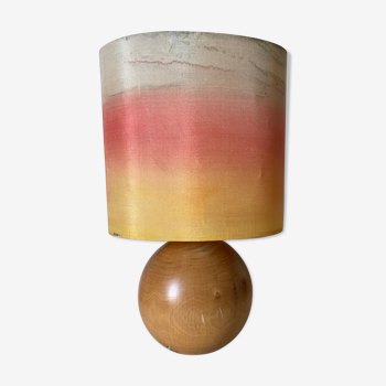 Wooden ball lamp