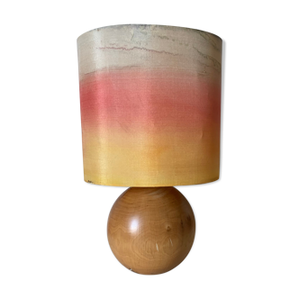 Wooden ball lamp