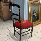 Antique Napoleon III Chair Embroidery