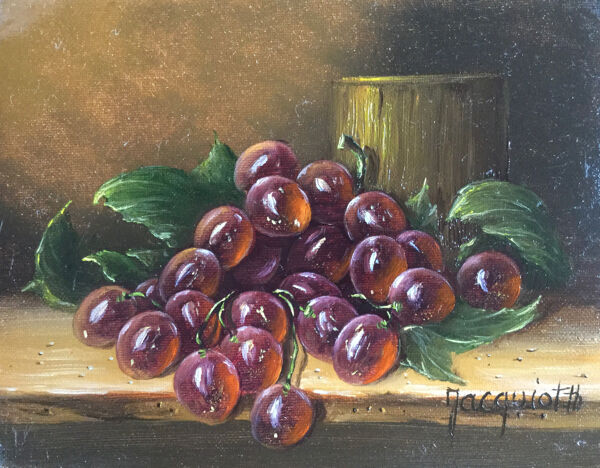 Nature morte.Huile sur toile, Thierry JACQUIOT (1962).