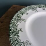 Saint Amand ironstone flat plate with summer green decor
