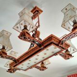 Rectangular chandelier 8 petitot