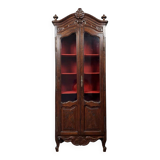 Provençal Louis XV style bookcase in solid stained wood circa 1930