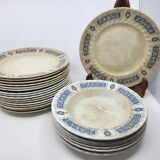 Ridgway Portland English Earthenware Plates (Set of 17)
