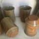 Jug and its vintage stoneware glasses