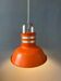 Suspension Space Age en métal orange/rouge