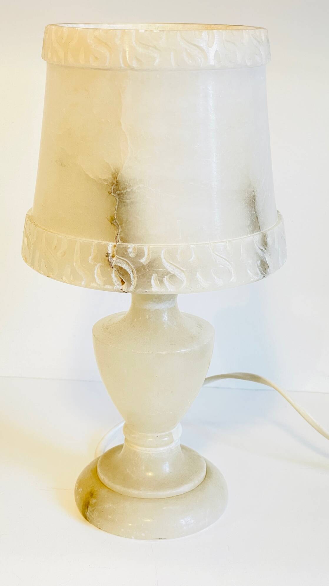 ALABASTER Marble Lamp 1970s