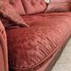 1980s, Scandinavian 2-seater sofa, pink furniture velour.