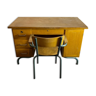 Teacher's desk and chair
