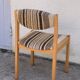 Suite of 4 chairs self beech brass and wool 1960