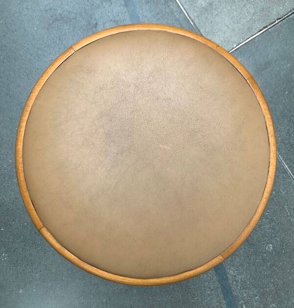 Tabouret Rotatif Trépied Industriel Milieu du Siècle, Années 1960