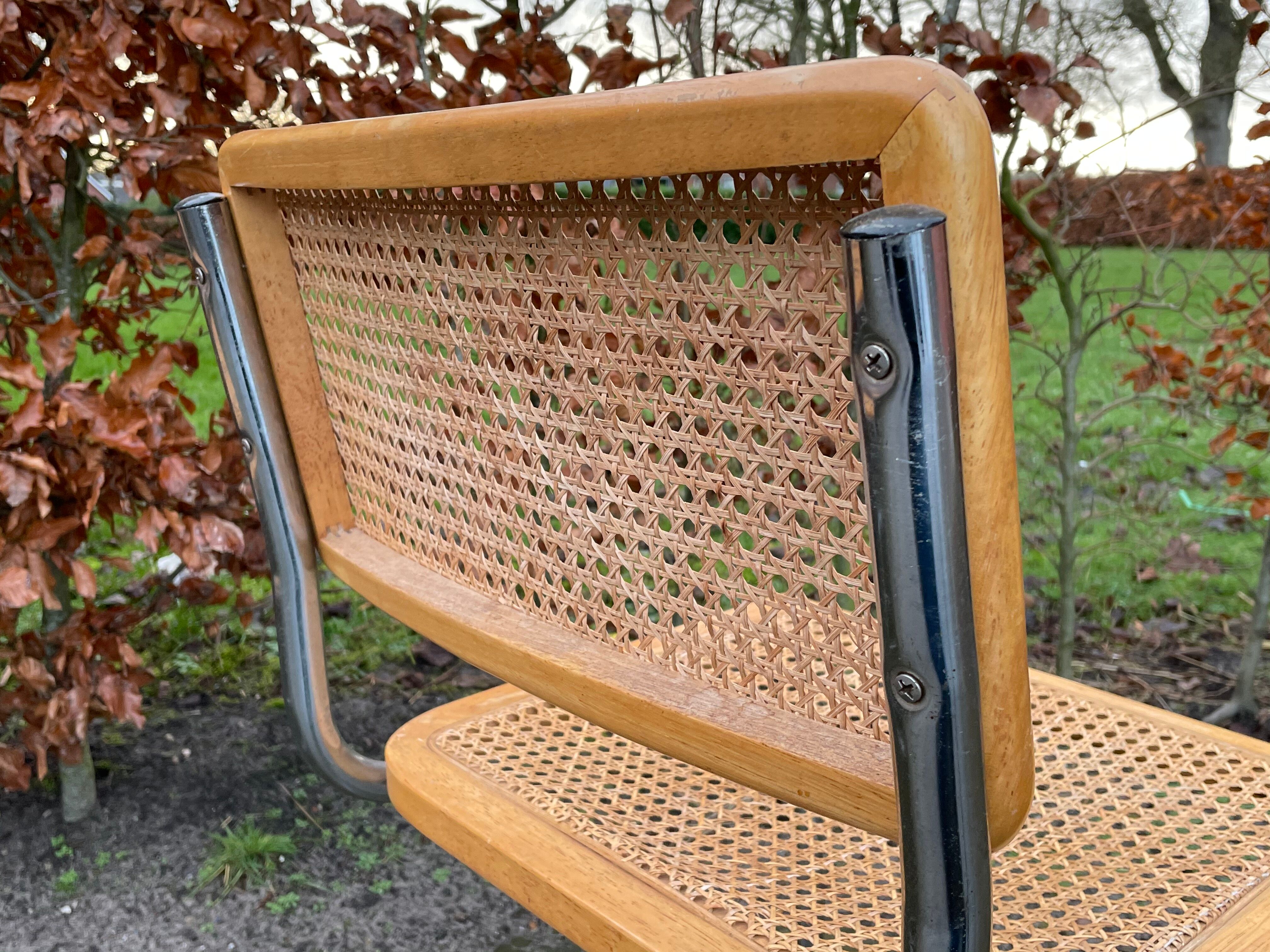 Lot of 2 chairs model Cesca by Marcel Breuer