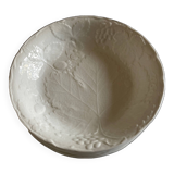 Set de 6 assiettes calotte en faïence anglaise Burleigh Davenport relief feuille de vigne et fraise