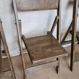 Set of 6 folding teak cinema chairs