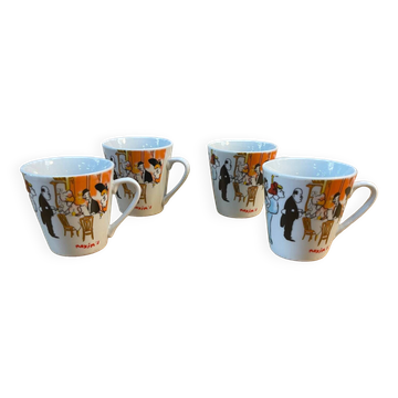 Set of 4 Maxim's cups
