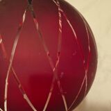 2 red glass Tosel pendants