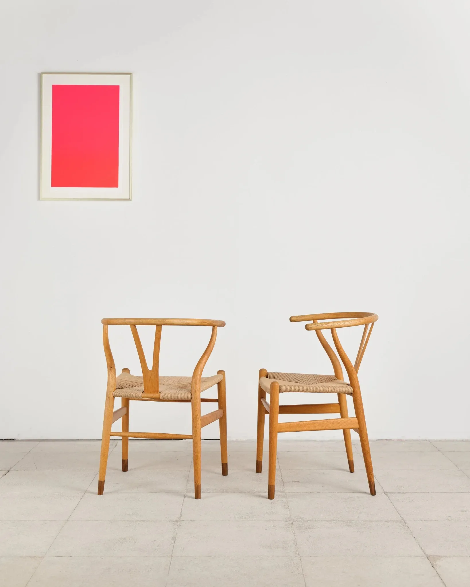 Pair of CH24 Wishbone chairs by Hans J. Wegner, Denmark, 1970s