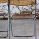 Lot de 3 chaises pliantes en plexiglas et chrome, 1970
