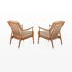 Fauteuils Fd144 en Chêne et Teck par Peter Hvidt & Orla Mølgaard-Nielsen pour France & Daverkosen