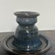 Enameled stoneware candle holder