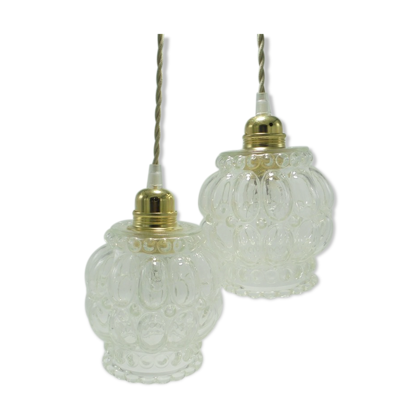 Vintage pendant lamp pair